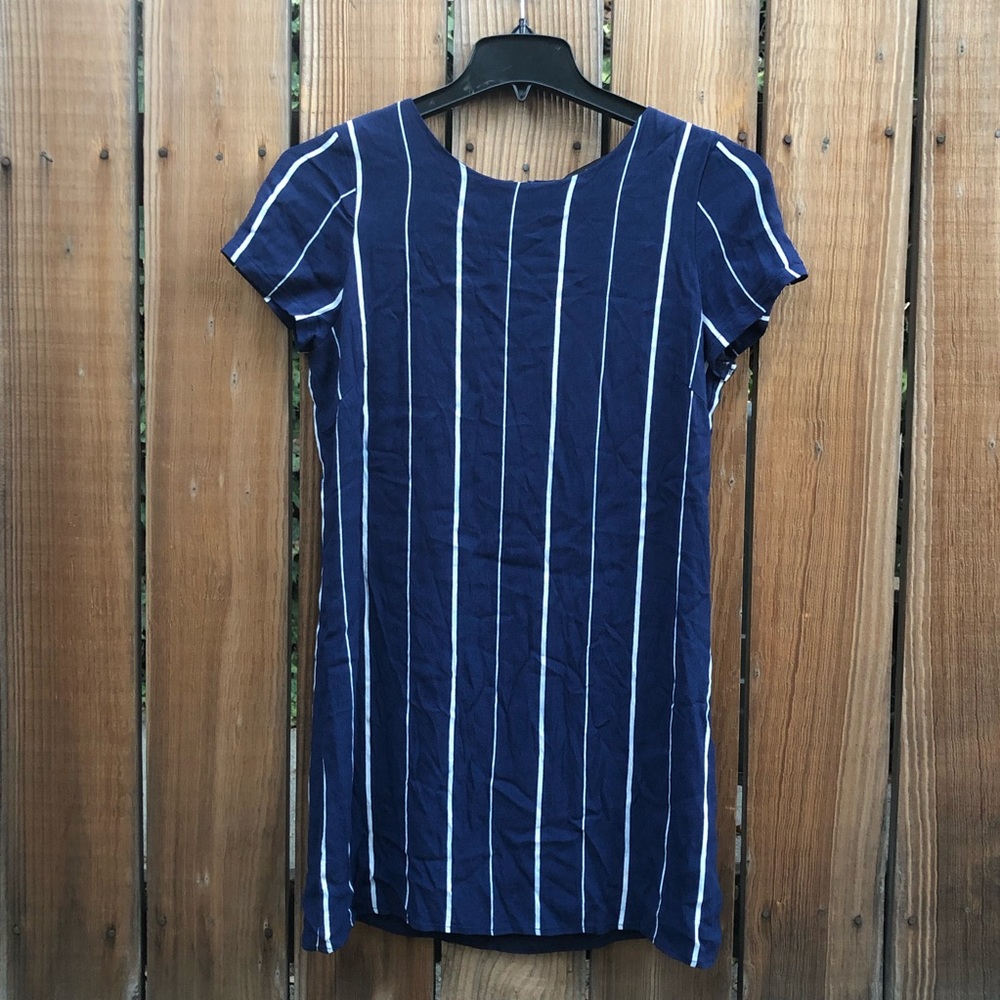 Lulu’s navy blue nautical shift boat mini summer dress M